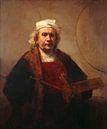 Zelfportret met twee cirkels, Rembrandt van Rijn van Rembrandt van Rijn thumbnail