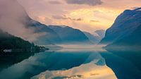 Sunrise Lovatnet, Norway by Henk Meijer Photography thumbnail