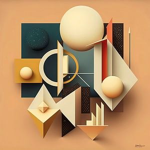 abstract geometric retro art van Gelissen Artworks