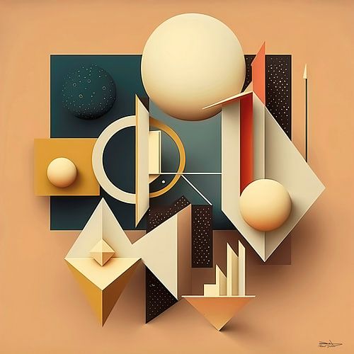 abstract geometric retro art