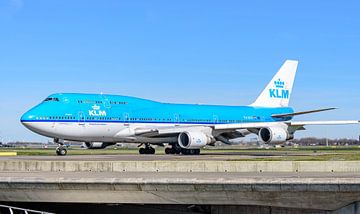 Taxiing KLM Boeing 747-400 passenger aircraft. by Jaap van den Berg