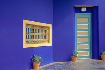Ausschnitt aus dem Ives Saint Laurent Museum, Marrakesch, Marokko