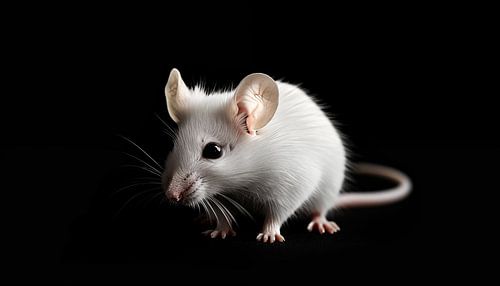 Witte muis portret panorama