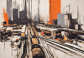 Railway yard by Kees van den Burg