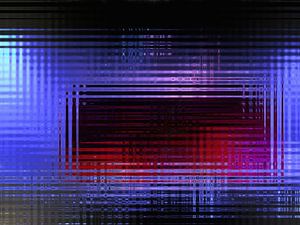 Abstract in rood en blauw