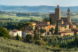 Vinci Village View Olive Groves Montalbano Hills Tuscany by Stefano Orazzini