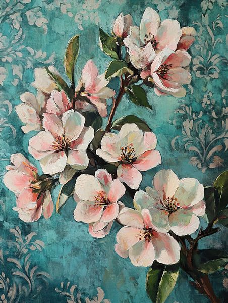Blossom | Rosa Weiße Blumen von Wunderbare Kunst