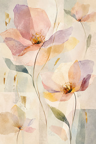 zwevende bloemen in Japanse stijl
