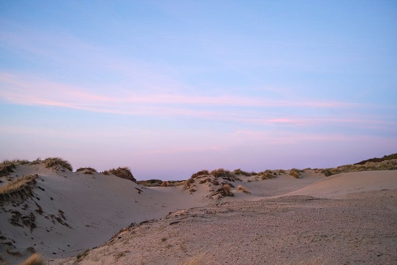 Sunrise in the dunes - The Hague - Purple, pink and blue by Tim als fotograaf