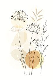 Dandelions and grasses and bamboo by Claudia Gründler