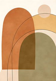 Paysage abstrait soleil