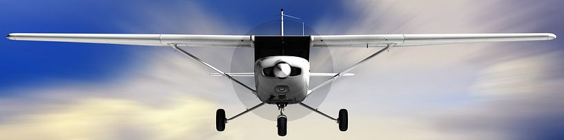 Cessna 152 hoog vliegen van Jan Brons