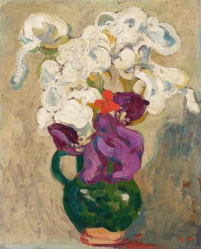 Louis Valtat - Bouquet of irises in a green jug (circa 1905) by Peter Balan