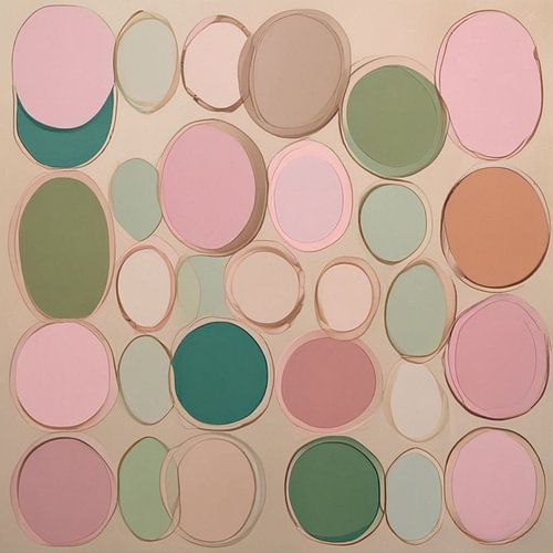 Een modern abstract kiezelstenen wabi sabi kleuren.