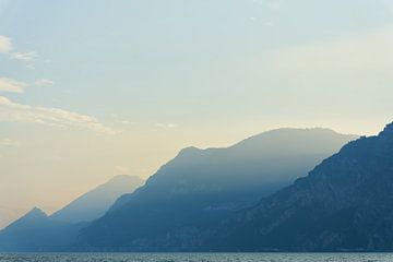 Mountains on the western shore of Lake Garda by Heiko Kueverling