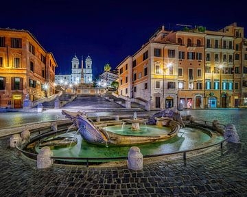 La place d'Espagne à Rome sur Dennis Donders