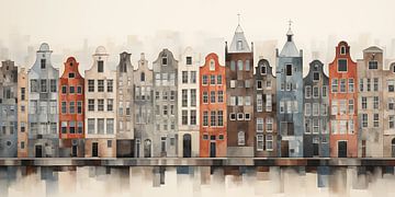 Maisons sur le canal sur Bert Nijholt