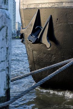Bow of a Rhine barge by Rick Keus