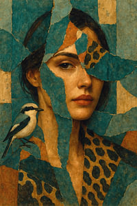 Porträt - Wild in der Kunst (Meistens die Idee des Vogels)