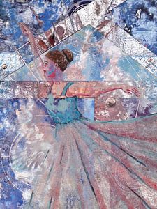 Universele Ballet Danseres in blauw en rood