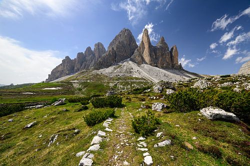 Tre Cime of Drei Zinnen in de Dolomieten Italië