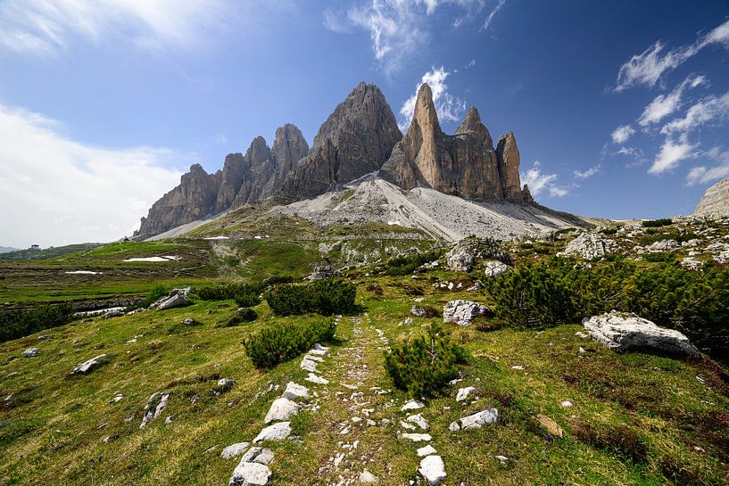 Montagnes Tre Cime of Drei Zinnen dans les Dolomites Italie par Sjoerd van der Wal Photographie