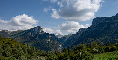 Panorama langs de omleidingsweg naar Añisclo