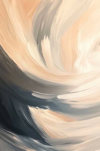 Abstracte kunst met zachte kleuren