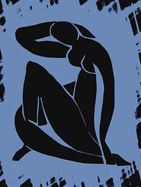 Inspiriert von Henri Matisse Skandinavien Blau von Mad Dog Art