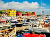 De kleurrijke jachthaven van Torshavn, Faroer eilanden van Rietje Bulthuis thumbnail