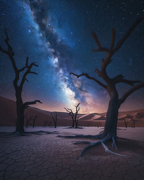Sternenhimmel in der Wüste von fernlichtsicht