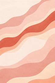 Zachte Roze Golven Abstracte Wandkunst von Dante S