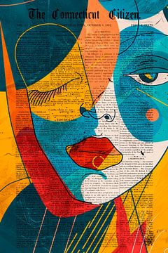 Artful faces of diversity Collage by Poster Art Shop