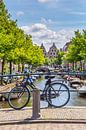 Fiets op de Begijnebrug in Haarlem, Nederland van Hilda Weges thumbnail
