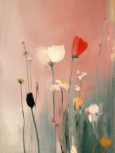 Blumen in Pastellfarben