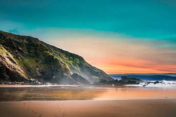 Cornwall Engeland strand bij zonsondergang van Gabi Siebenhühner