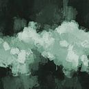 Modern abstract expressionist painting in green colors. by Dina Dankers thumbnail