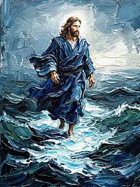 Over het water lopen: Jezus kalmeert de storm