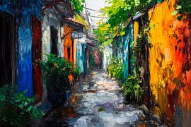 Ruelle colorée sur Poster Art Shop