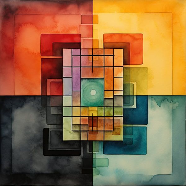 Canvas van Abstract Schilderij