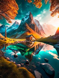 Landschap met bergen