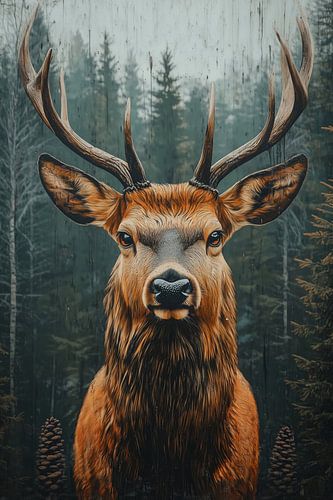 Waldkönig - Antlers between fir trees