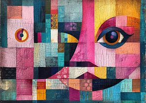 Modernes Porträt | Patchwork-Gesicht