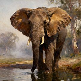 Wildlife - Untamed Grace - Elephant 3 by Johannas Art Creations