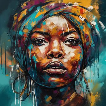 Vrouw in Haiti van Diversity Of Faces