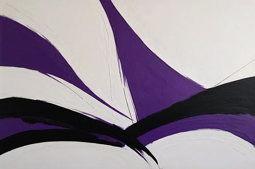 Abstract Paars-Zwart Dynamisch Contrast