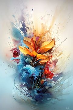 Abstraktes Bild einer Blume/Blumen.
