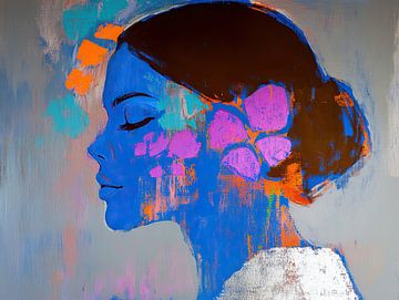 Vrouwenportret | Urban Blossom van De Mooiste Kunst