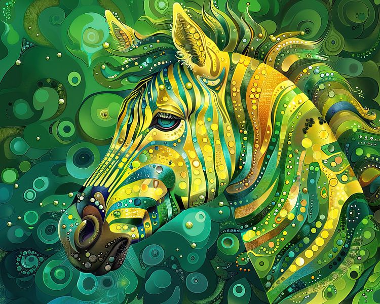 Peinture zèbre colorée par Peinture Abstraite