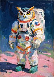 The wise astronaut: Owl on a space mission by Niklas Maximilian